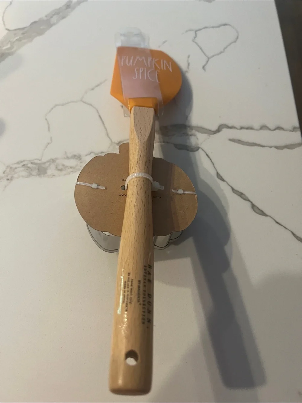 Rae Dunn Pumpkin Spice Silicone Spatula & Cookie Cutter Set - Orange